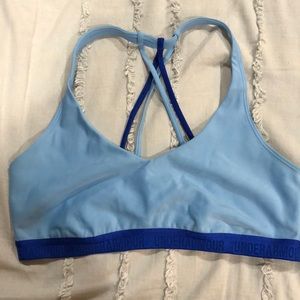 Under Armour light blue strappy sports bra